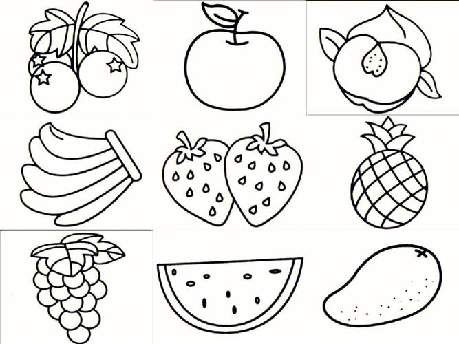 水果的图片简笔画 水果的图片简笔画涂色