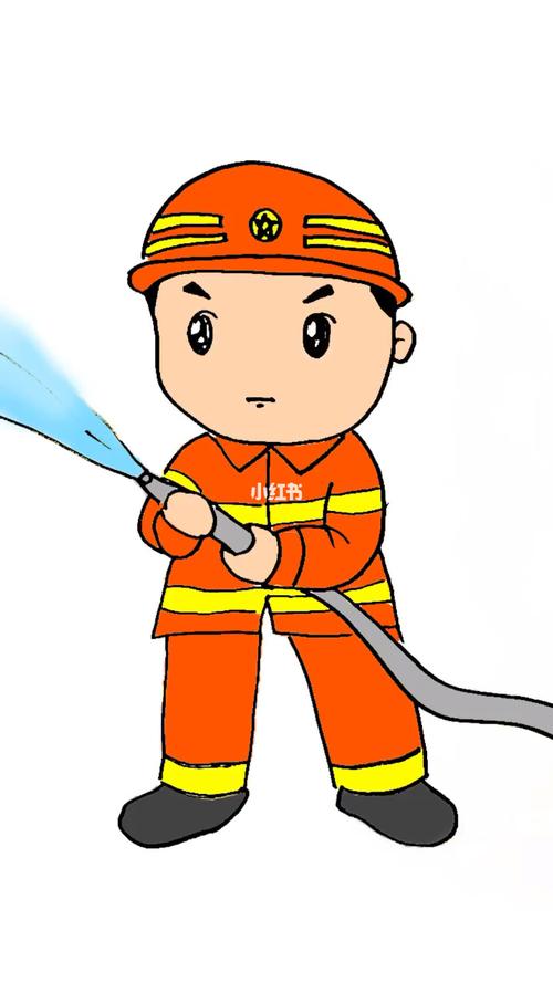 消防人员简笔画