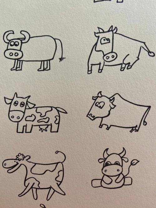 简笔牛的画法简笔画