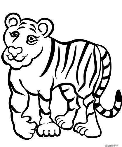 老虎的画法图片 幼儿简笔画老虎的画法图片