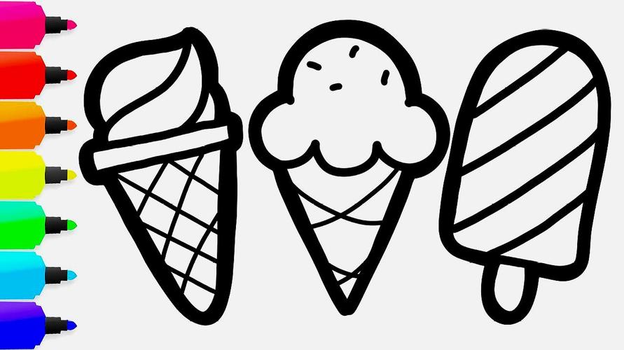 100种冰淇淋简笔画可爱 冰淇淋简笔画大全可爱