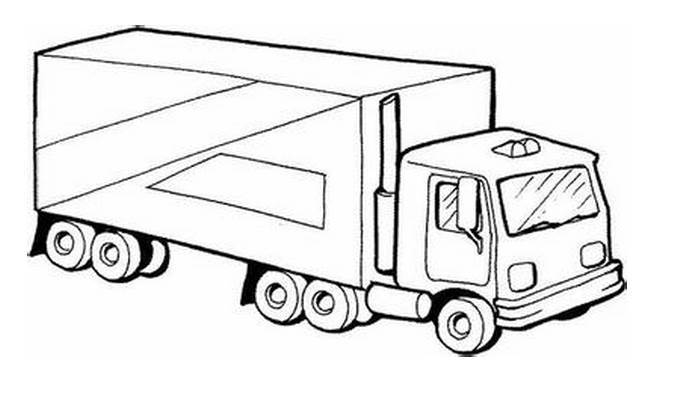 货车的简笔画 货车的简笔画图片大全简单漂亮