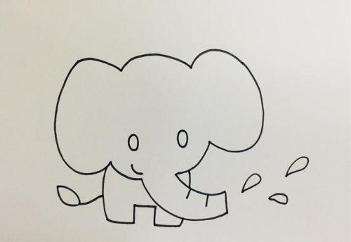 小象简笔画 