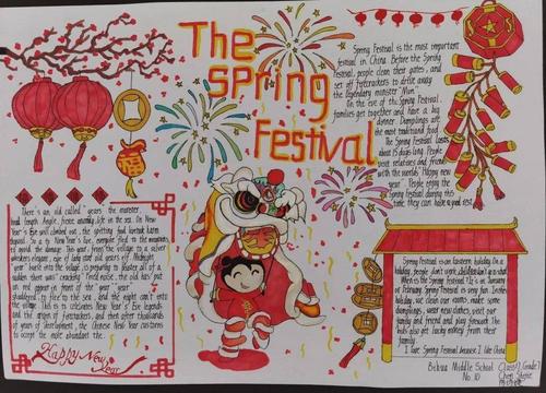 关于中国节日的英语手抄报 关于中国节日的英语手抄报图片小学六年级