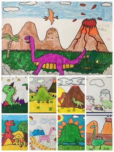 儿童画恐龙图片大全 儿童画恐龙