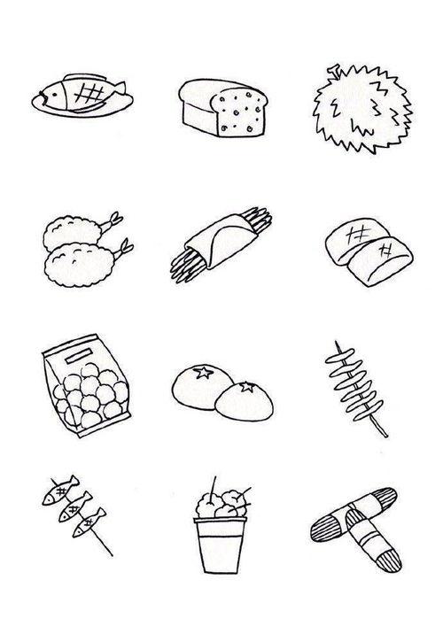 100种美食简笔画步骤图可爱