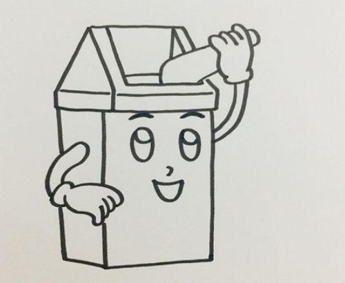 垃圾桶简笔画 垃圾桶简笔画儿童画