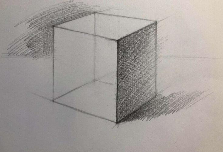 画正方体素描图步骤 一步一步教画素描正方体