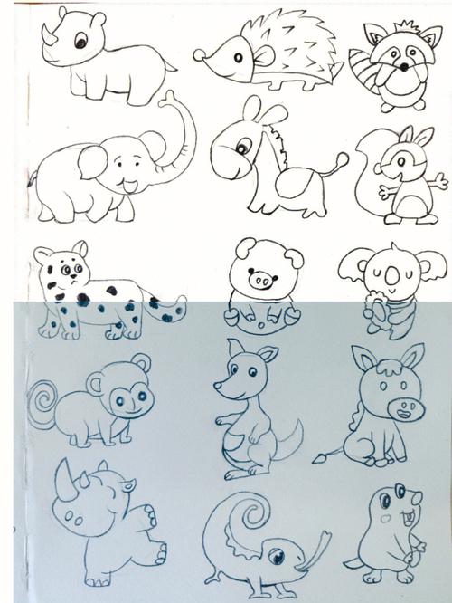 幼儿小动物简笔画