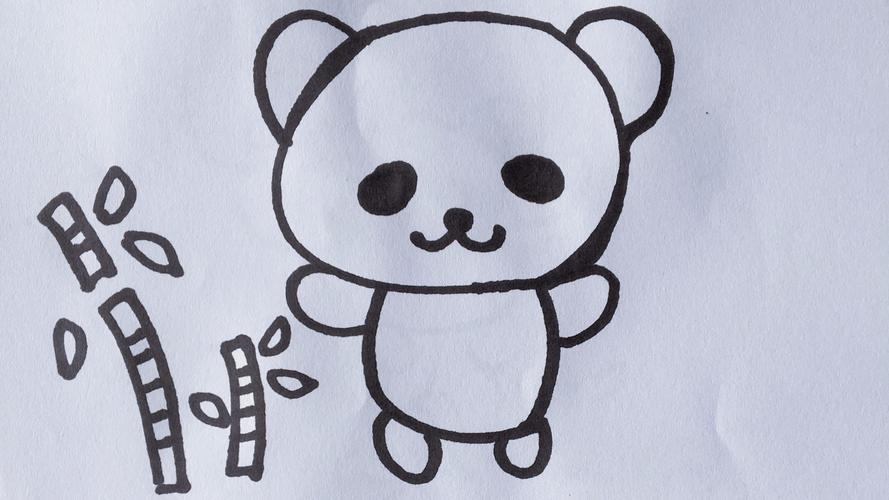 小熊猫简笔画图片大全可爱