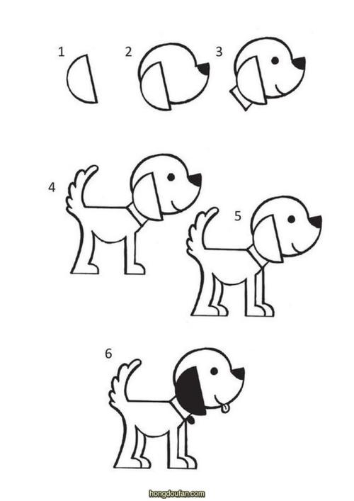 小狗的简笔画法 简笔画小狗的画法