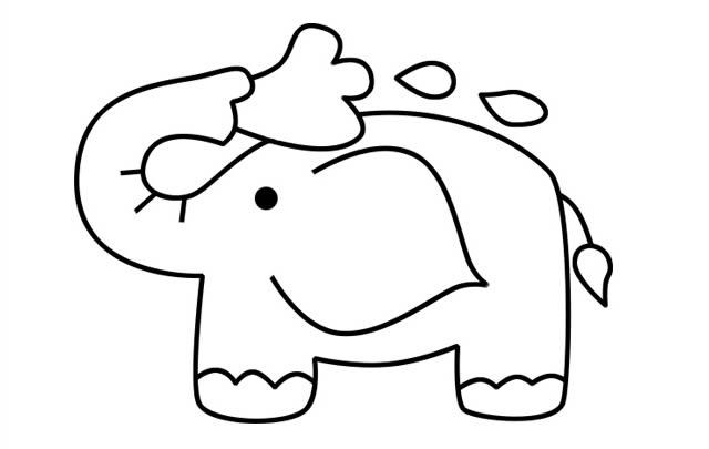 小象简笔画 