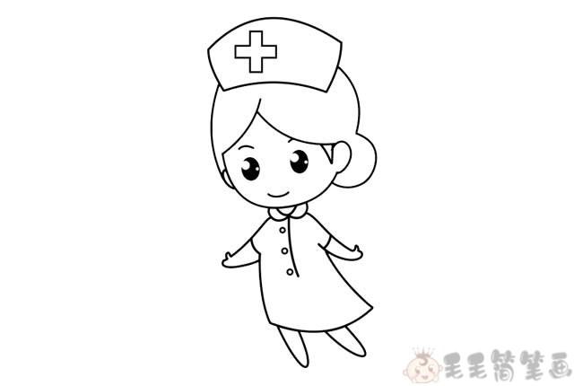 护士简笔画人物 护士简笔画人物图片