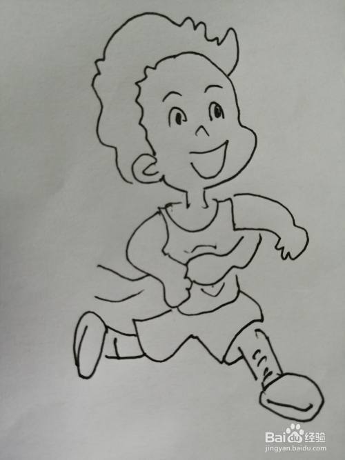 跑步的简笔画 跑步的简笔画女孩