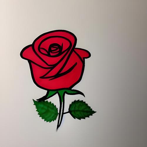 小学生玫瑰花简笔画 网上最火的一笔画玫瑰