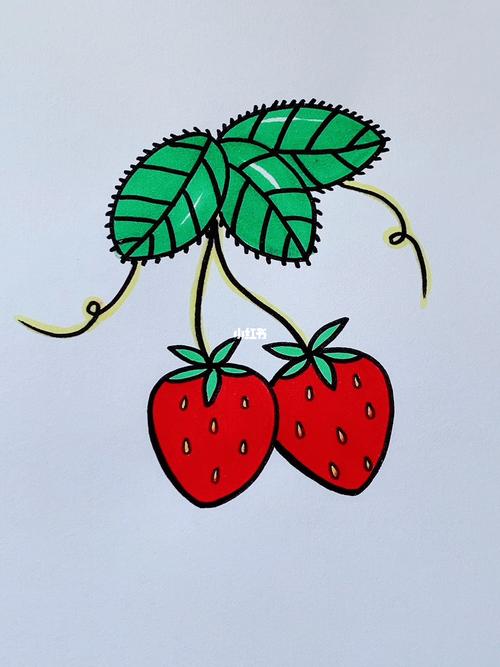 草莓简笔画彩色 草莓简笔画彩色可爱