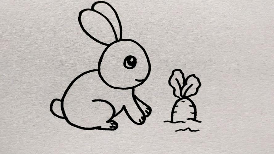 月兔子简笔画
