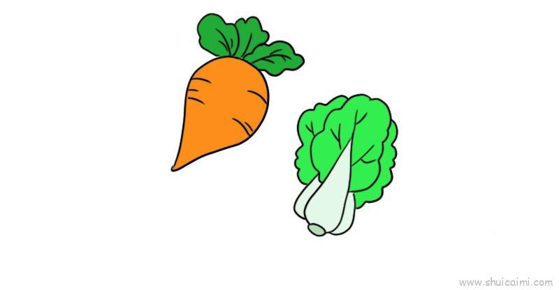 蔬菜简笔画彩色 蔬菜简笔画彩色可爱
