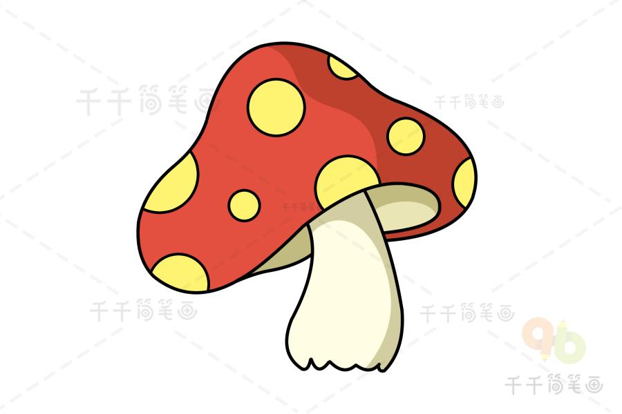 蘑菇图片简笔画彩色 蘑菇图片简笔画彩色简单