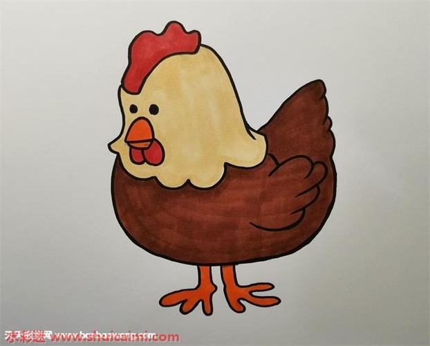 鸡的画法简笔画 鸡的画法简笔画图片大全大图