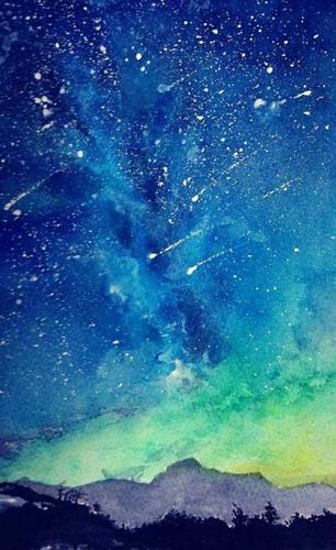 颜料画画教程星空 用颜料画简单的星空