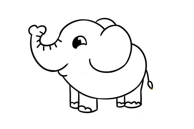 简笔画一只大象