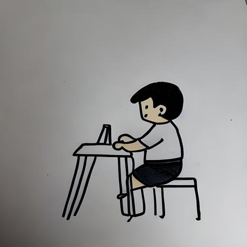 擦桌子简笔画儿童画