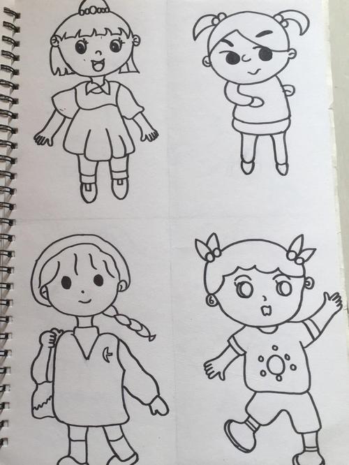 儿童人物简笔画 儿童人物简笔画女孩