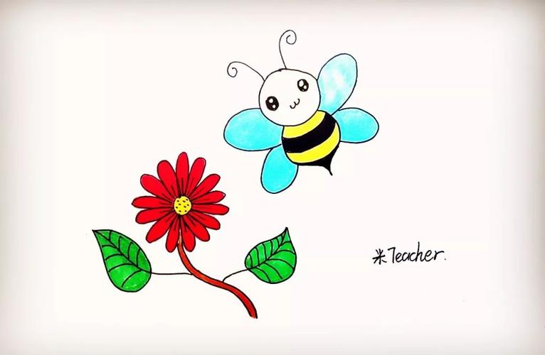 简笔画小蜜蜂 简笔画小蜜蜂涂色