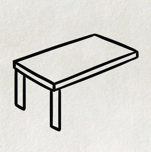 简笔画桌子 简笔画桌子和椅子图片