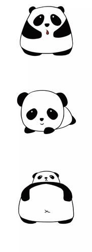 大熊猫简笔画卡通