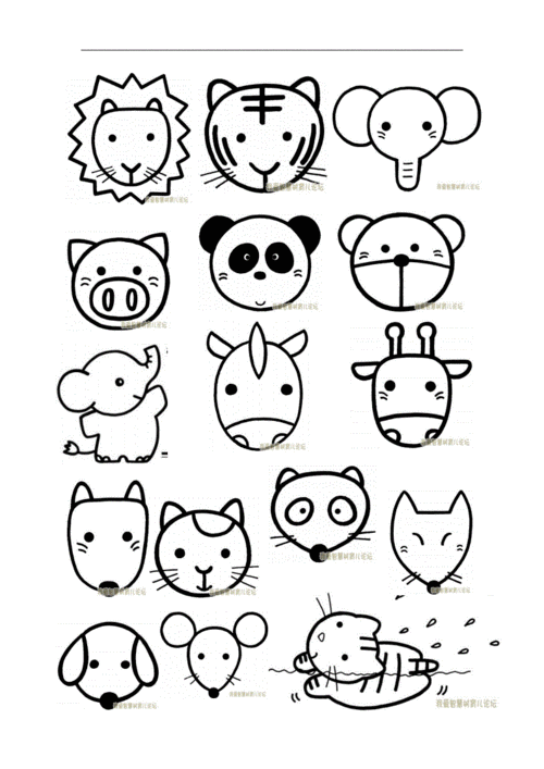 动物简笔画可爱简单 动物简笔画可爱简单彩色