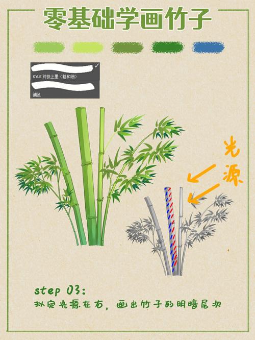竹子的画法 竹子的画法简单又好看