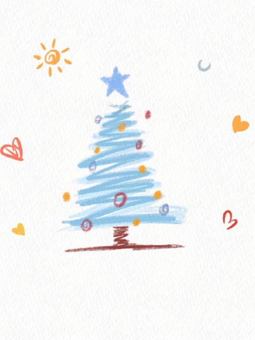 圣诞节圣诞树图片简笔画