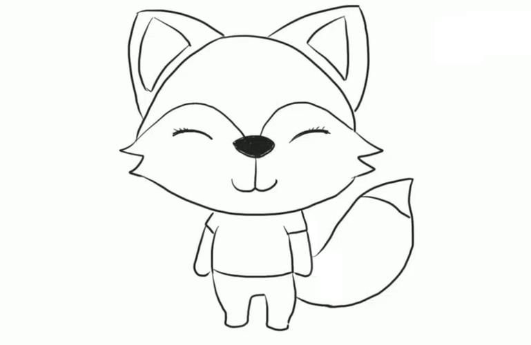 狐狸简笔画可爱 画法图片