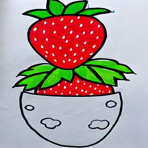 草莓的简笔画简单又漂亮
