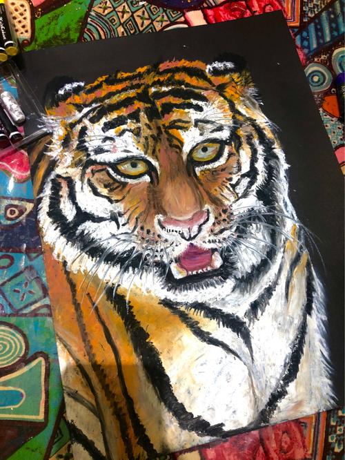 美术画老虎 二年级下册美术画老虎