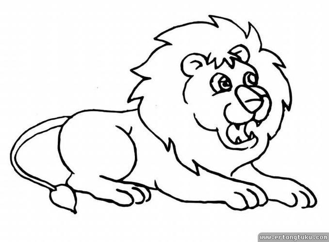 儿童简笔画狮子