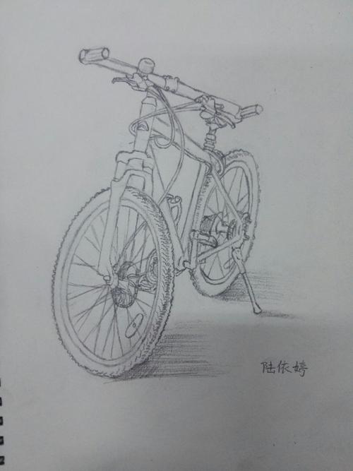 自行车速写 自行车速写图片