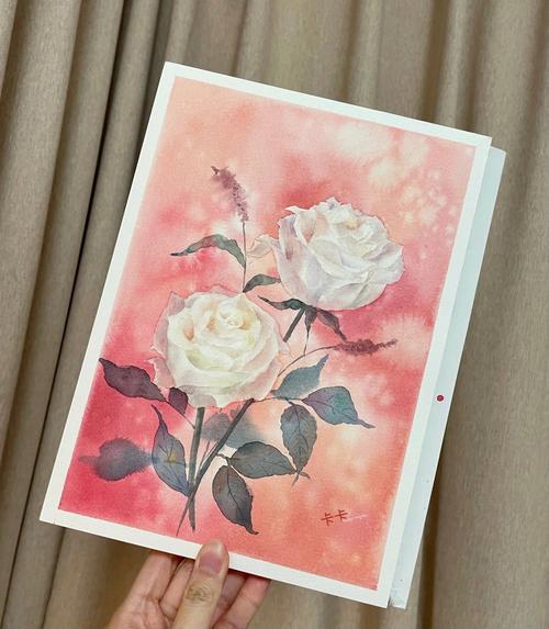玫瑰水彩画 玫瑰水彩画法教程