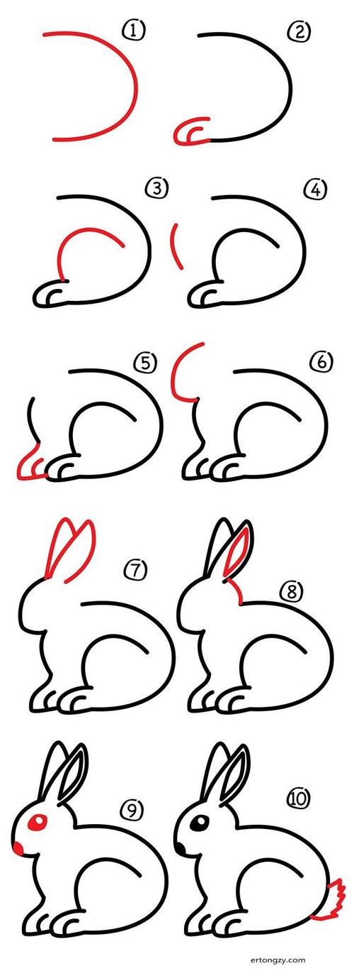小兔子的简笔画 小兔子的简笔画怎么画简单又可爱