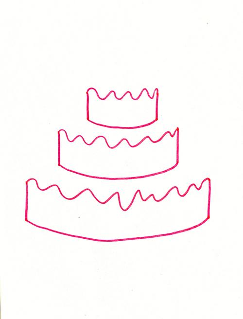 生日蛋糕图画大全简笔画 生日蛋糕图画大全简笔画简单