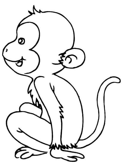 简笔画小猴 简笔画小猴子最简单画法