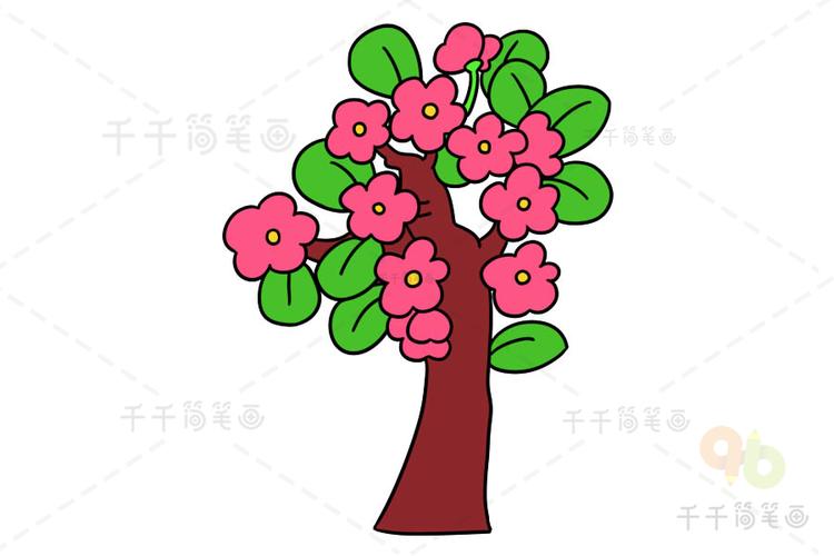 桃树画法简笔画