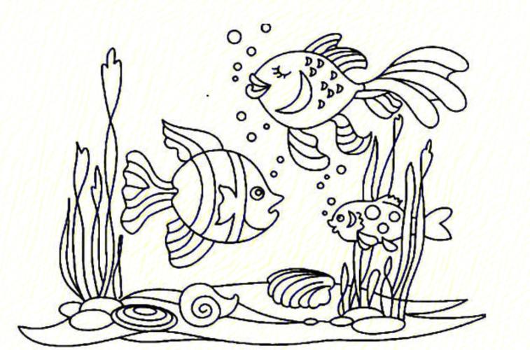 海底世界动物简笔画