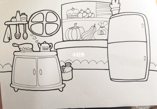 幼儿园厨房简笔画图片