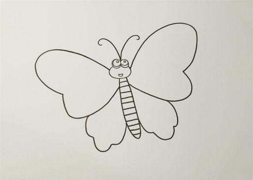 蝴蝶的简笔画简单漂亮 蝴蝶简笔画简单漂亮的颜色