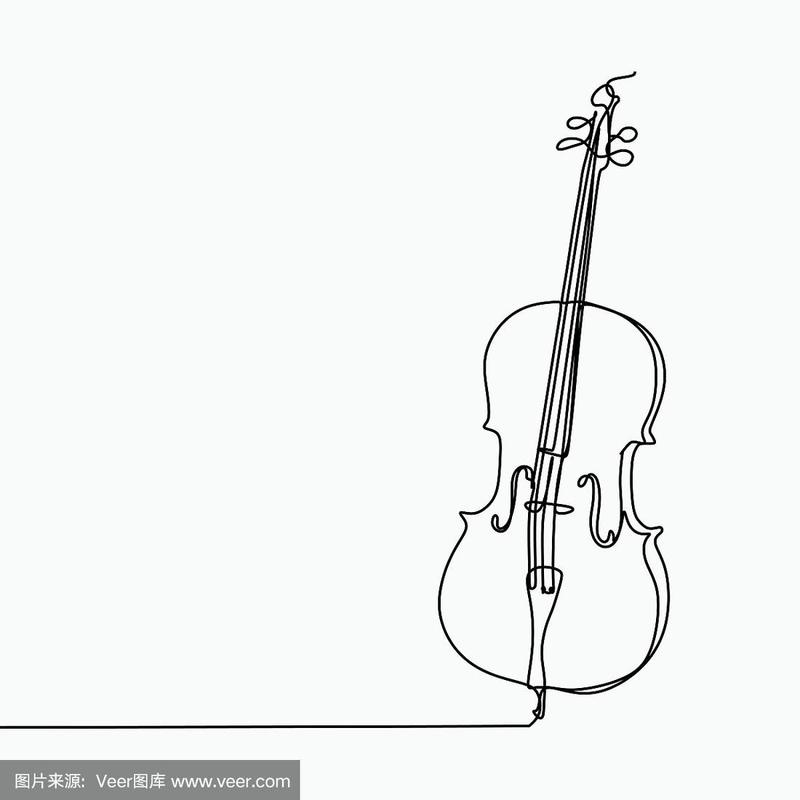 大提琴简笔画 大提琴简笔画简单