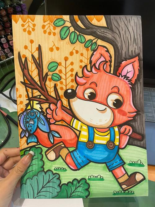 儿童画狐狸
