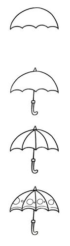 雨伞简笔画图片带颜色 雨伞简笔画图片带颜色步骤